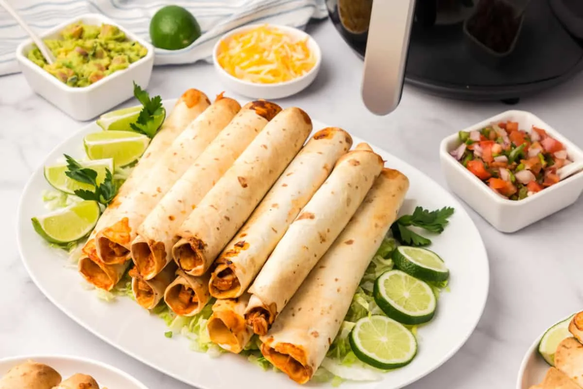 Crispy Chicken Taquitos in the Air Fryer or Oven
