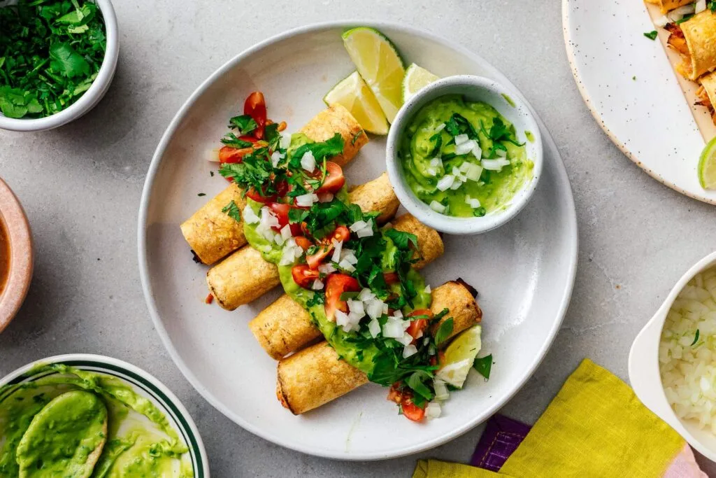 Crispy Chicken Taquitos in the Air Fryer or Oven