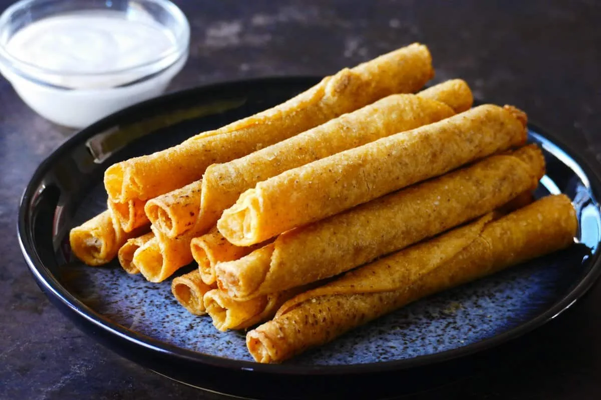 Crispy Chicken Taquitos in the Air Fryer or Oven