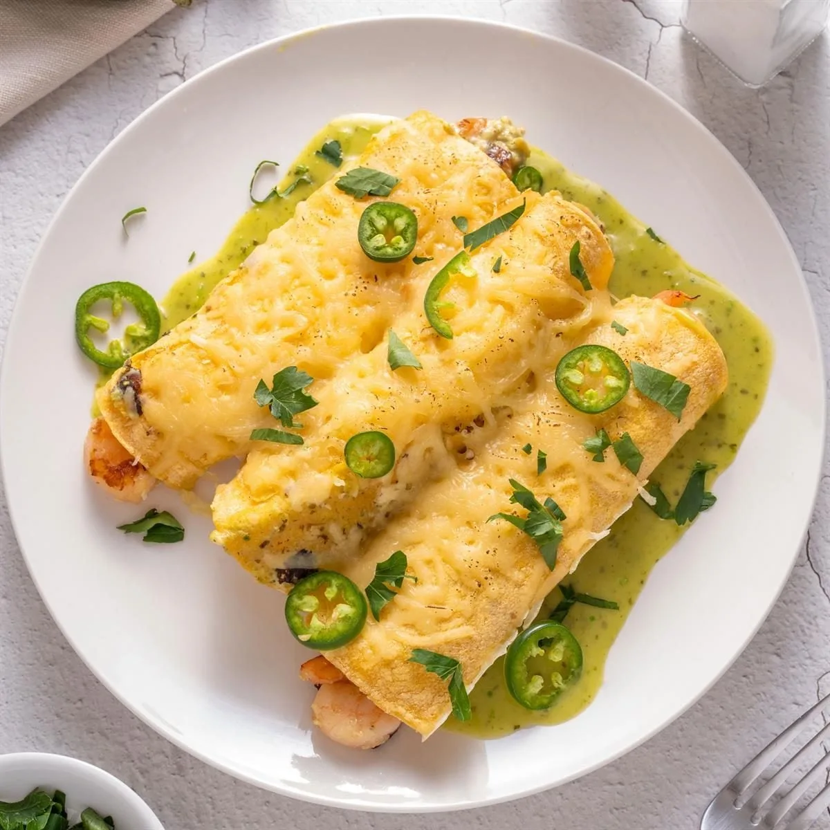 How to Build Green Chile Crawfish Enchiladas Without Watery Sauce