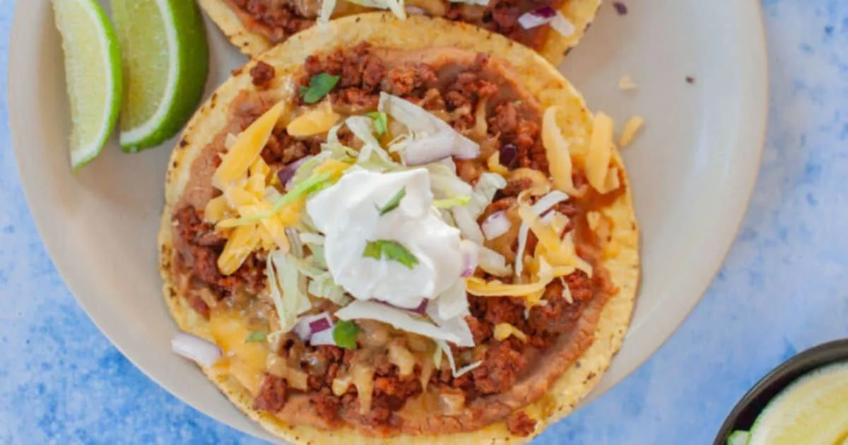 How to Build Ground Beef Tostadas With Avocado Salsa Without a Soggy Shell