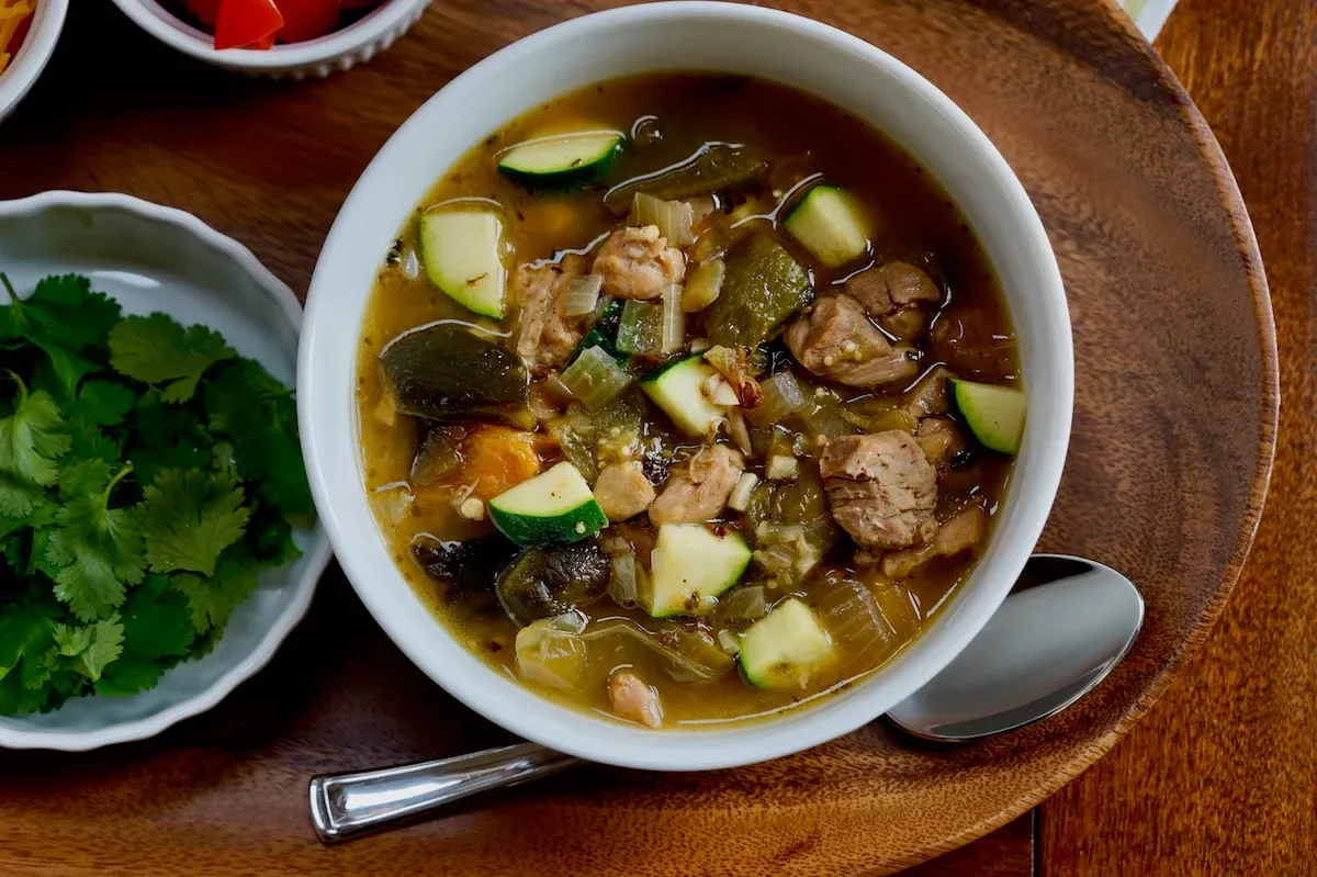 How to Make Chicken Chile Verde with Roasted Poblanos